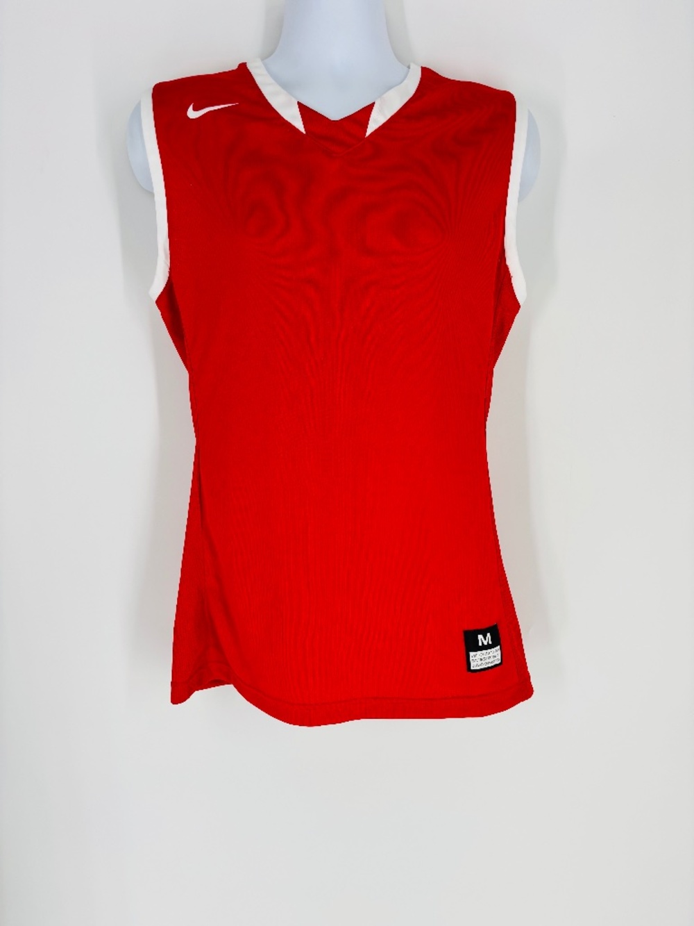 NWT Nike Mens Basketball Athletic Sleeveless Jersey Red / White